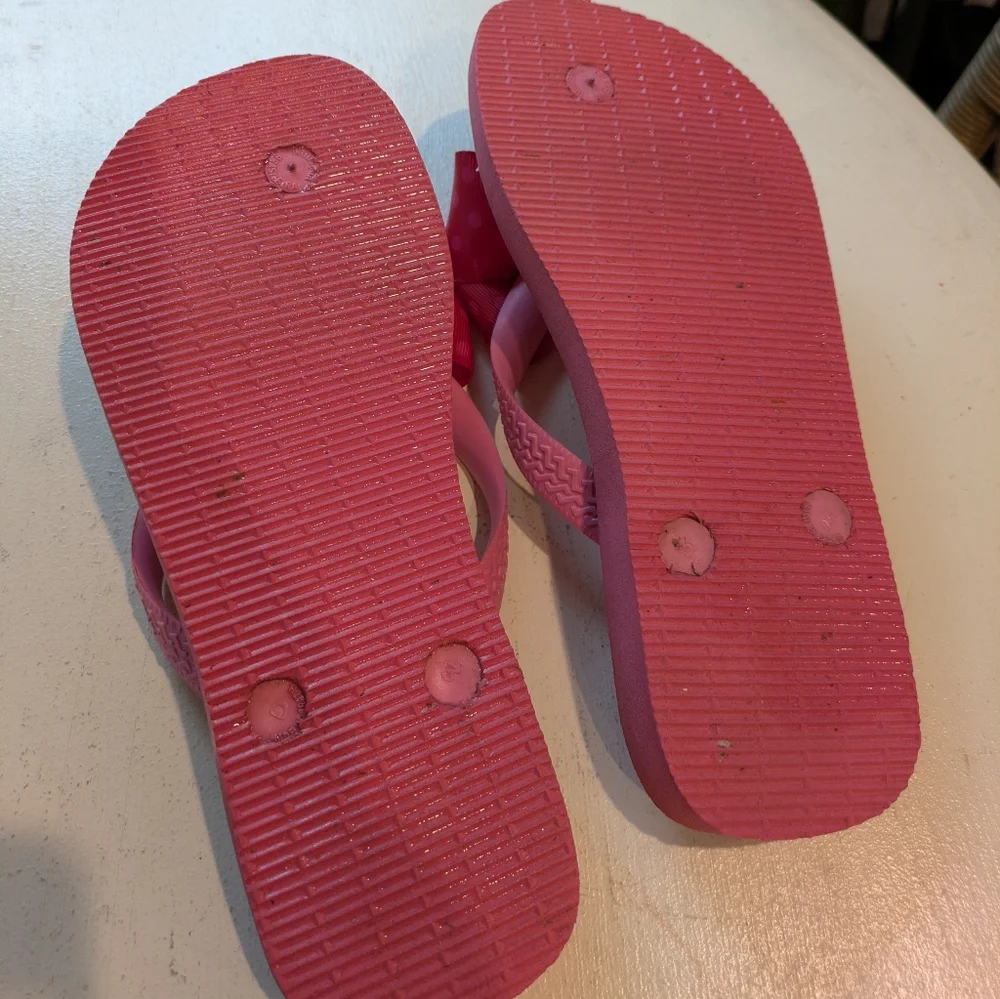 Pink Polka Dot Havaianas Flip Flop Thong Sandals